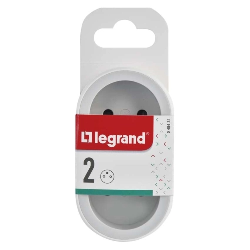 Rozdvojka 2x2P+T Legrand 49431 bílá/světle šedá (obrázek 10)