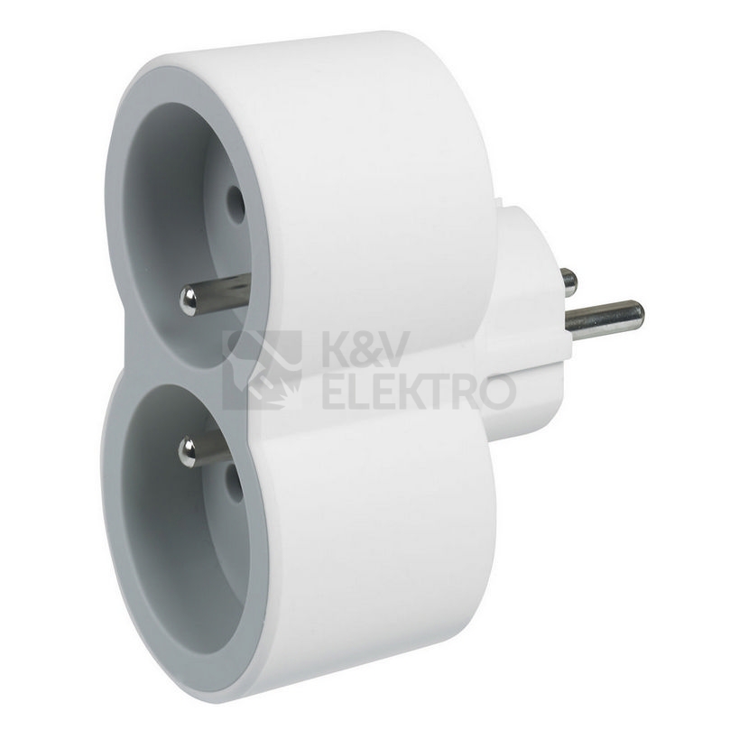 Obrázek produktu Rozdvojka 2x2P+T Legrand 49431 bílá/světle šedá 4