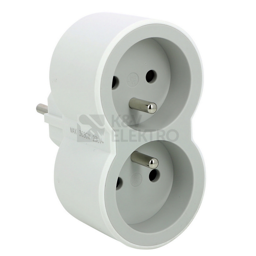 Obrázek produktu Rozdvojka 2x2P+T Legrand 49431 bílá/světle šedá 5