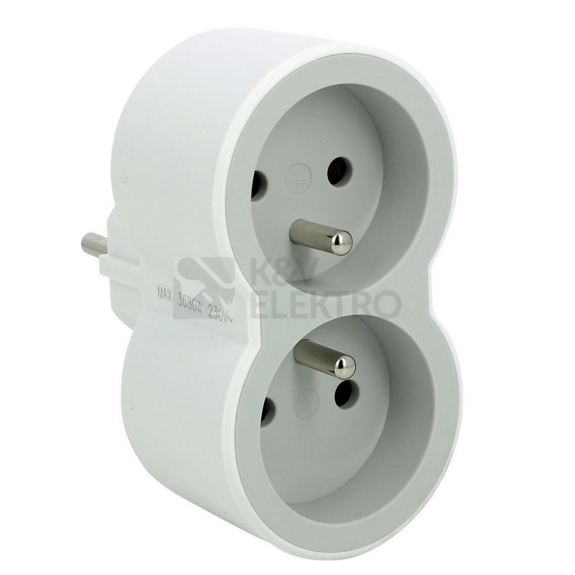 Obrázek produktu Rozdvojka 2x2P+T Legrand 49431 bílá/světle šedá 5