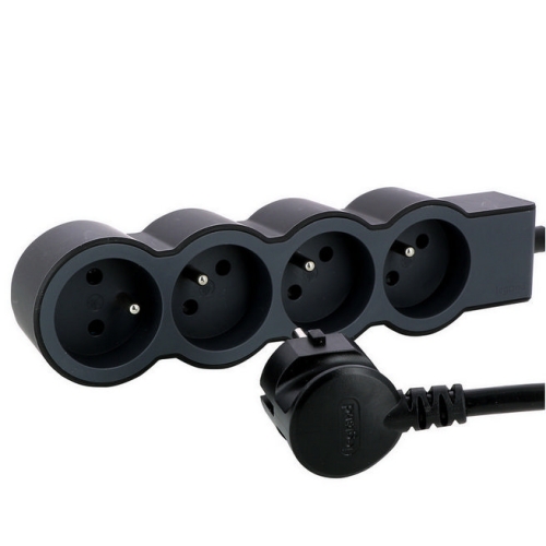 Prodlužovací kabel 1,5m 4zásuvky Legrand 49478 černá/tmavě šedá