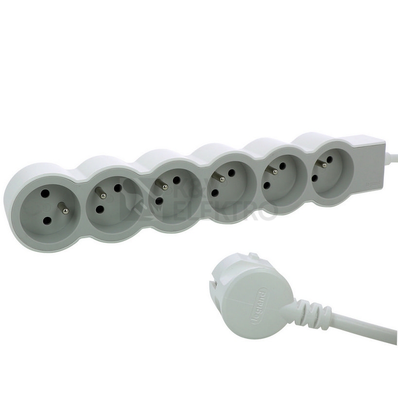 Obrázek produktu Prodlužovací kabel 1,5m 6zásuvek Legrand 49485 bílá/světle šedá 4