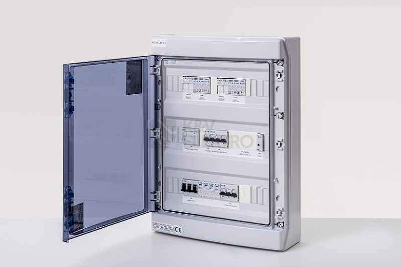 Obrázek produktu Kompletní AC+DC nástěnná rozvodnice pro FVE EATON R-FVE-A40-1 T1+T2 bez AC svodiče 0