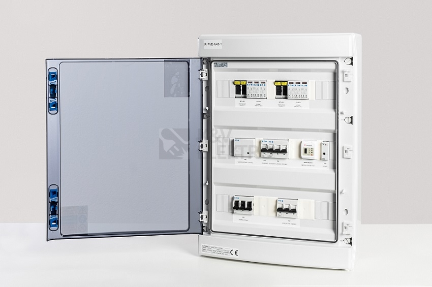 Obrázek produktu Kompletní AC+DC nástěnná rozvodnice pro FVE EATON R-FVE-A40-1 T1+T2 0