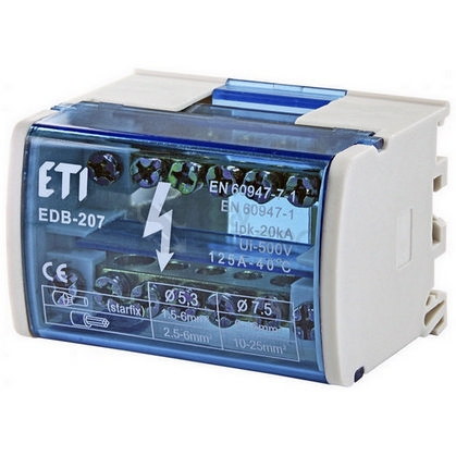 Obrázek produktu Distribuční svorkovnice 2-pólová ETI EDB-207 001102300 0