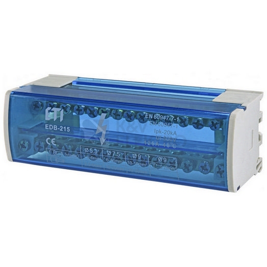 Obrázek produktu Distribuční svorkovnice 2-pólová ETI EDB-215 001102302 0