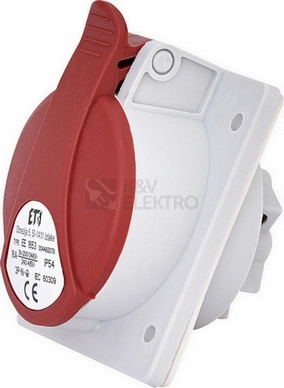 Obrázek produktu Zásuvka vestavná ETI EE 1653 16A/400V/5P IP54 004482078 0