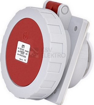 Obrázek produktu Zásuvka vestavná ETI EEH 3253 32A/400V/5P IP67 004482087 0