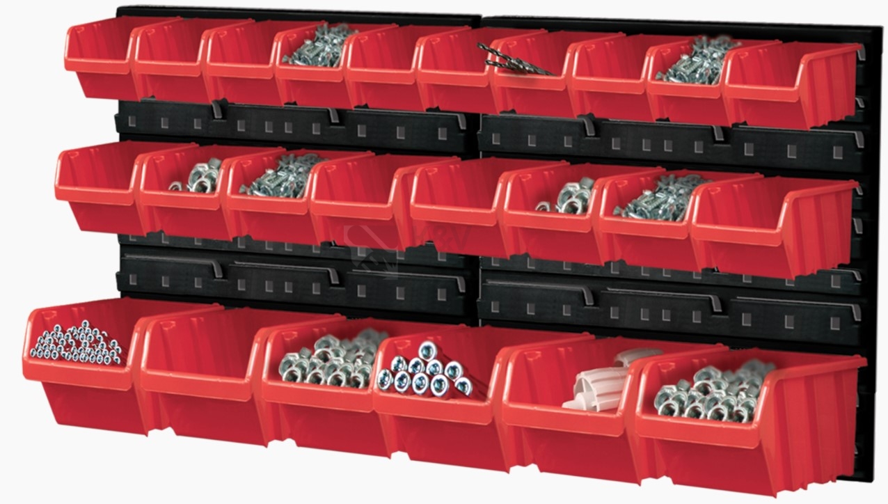 Obrázek produktu Závěsný panel s 24 boxy na nářadí KISTENBERG ORDERLINE 800x165x400mm KOR2-S411/3020 1