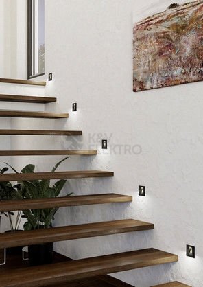 Obrázek produktu Zápustné orientační LED svítidlo EGLO Mecinos černé 99644 3000K teplá bílá 1