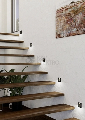Obrázek produktu Zápustné orientační LED svítidlo EGLO Mecinos černé 99644 3000K teplá bílá 1