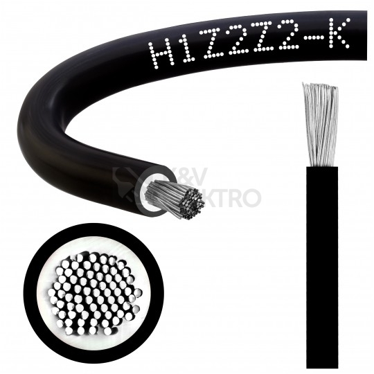 Obrázek produktu  Solární kabel H1Z2Z2-K 4 SW 4mm2  černý 0