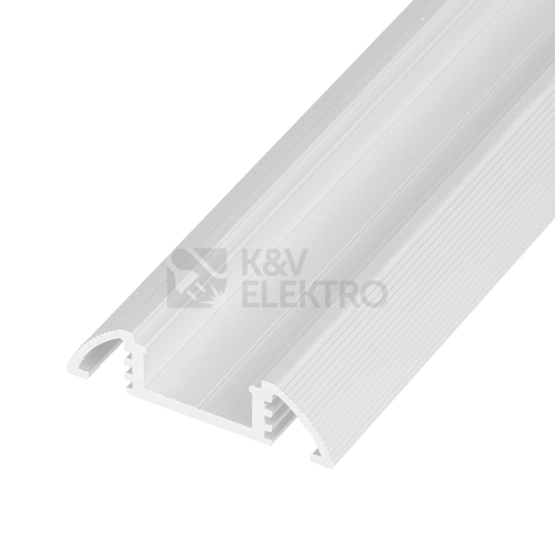 Půlkulatý nástěnný hliníkový profil N10 pro LED pásek, barva stříbrná 092192