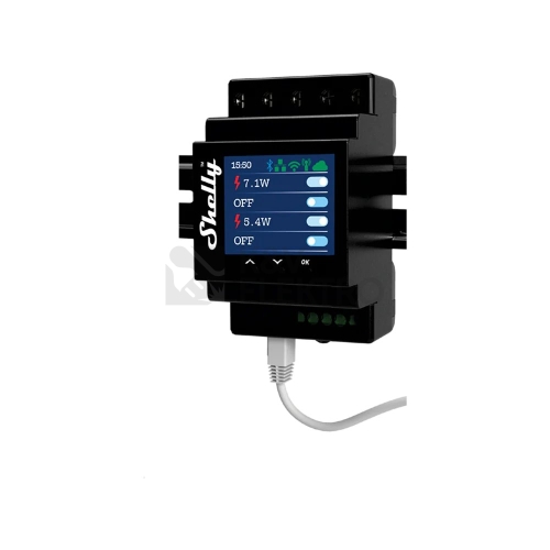 Spínací modul na DIN lištu Shelly Pro 4PM 4 kanály 1-fázový měření spotřeby,4x16A 110-230V WiFi LAN