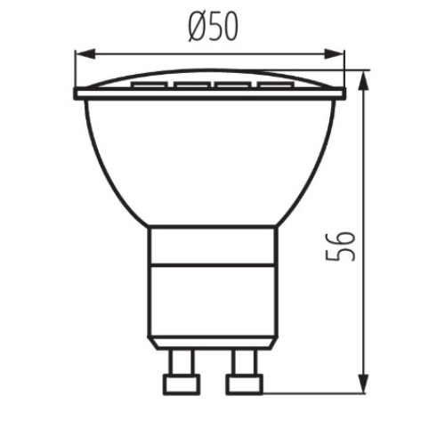 LED žárovka GU10 Kanlux 4,9W (40W) teplá bílá (3000K), reflektor 100° 34968