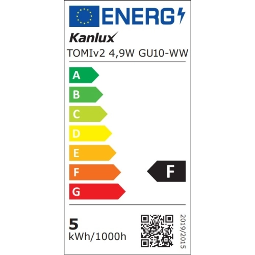 LED žárovka GU10 Kanlux 4,9W (40W) teplá bílá (3000K), reflektor 100° 34968 (obrázek 4)