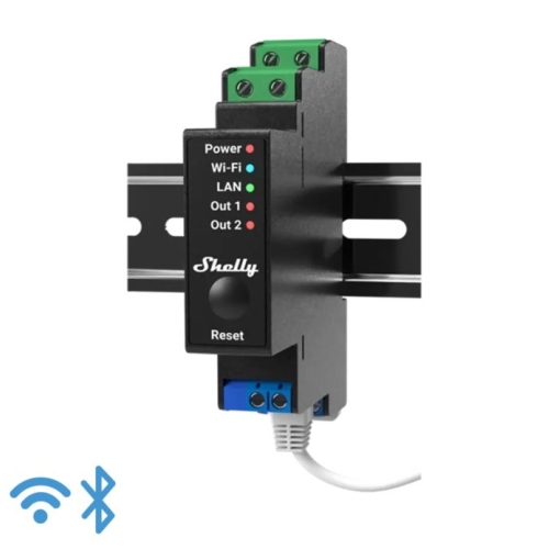 Shelly spínací modul Pro 2PM 2x 16A měření spotřeby WiFi LAN