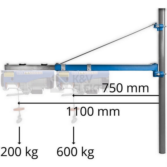 Obrázek produktu Otočné rameno Güde TYP 1200 1715 1