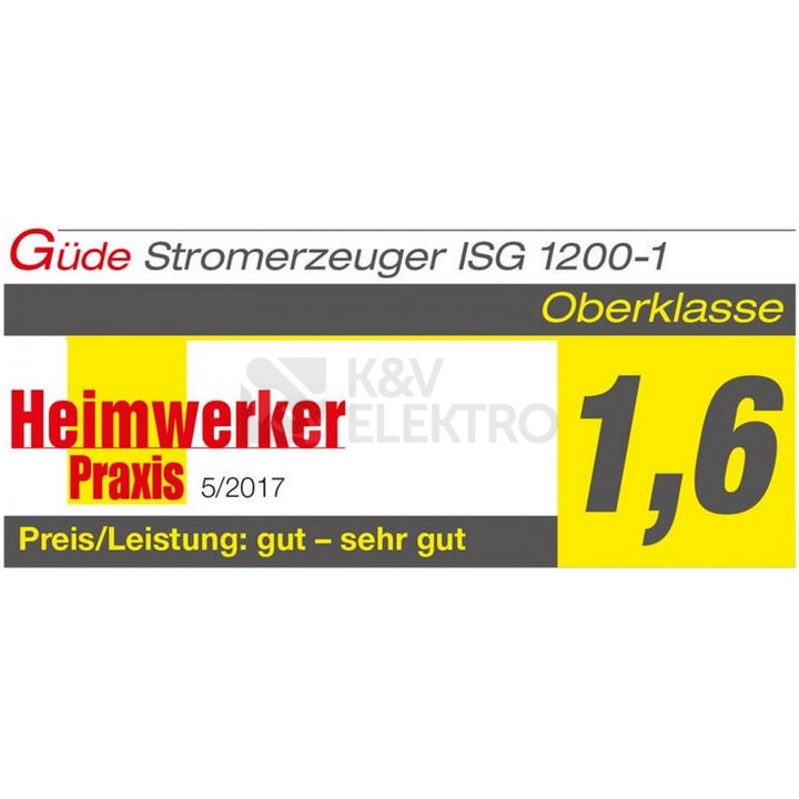 Obrázek produktu  Invertorový generátor Güde ISG 1200-1 40719 1kW 1x230V + 1x12V 6