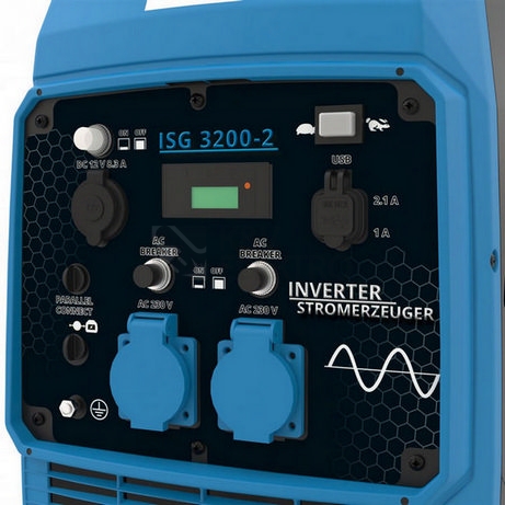 Obrázek produktu Elektrocentrála invertorový generátor Güde ISG 3200-2 40721 3,2kW 2x230V + 1x12V + 2xUSB 2
