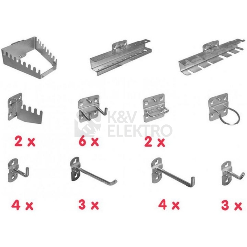 Sada závěsných háků a držáků Güde 40768