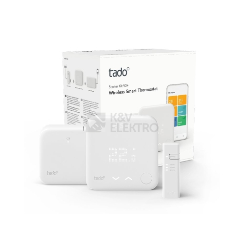  Chytrý bezdrátový termostat tado° V3+ Starter Kit 104019 včetně Bridge