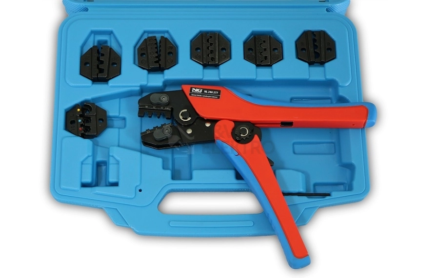 Obrázek produktu  Lisovací/krimpovací kleště set-kleště+7 čelistí NL 246 277 1