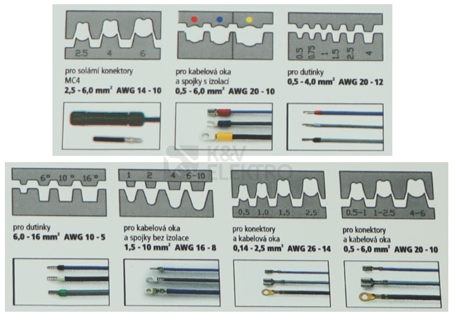 Obrázek produktu Lisovací/krimpovací kleště set-kleště+7 čelistí NL 246 277 2