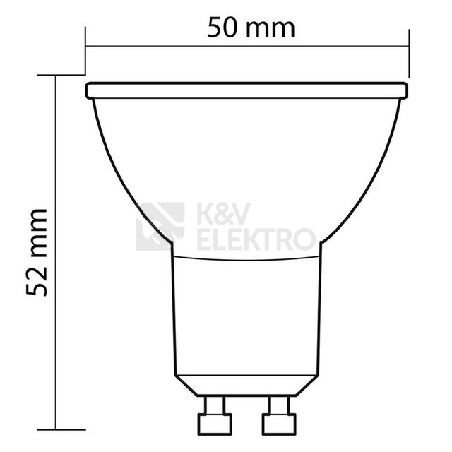 Obrázek produktu LED žárovka GU10 McLED 4,9W (60W) teplá bílá (2700K), reflektor 38° ML-312.167.87.0 3