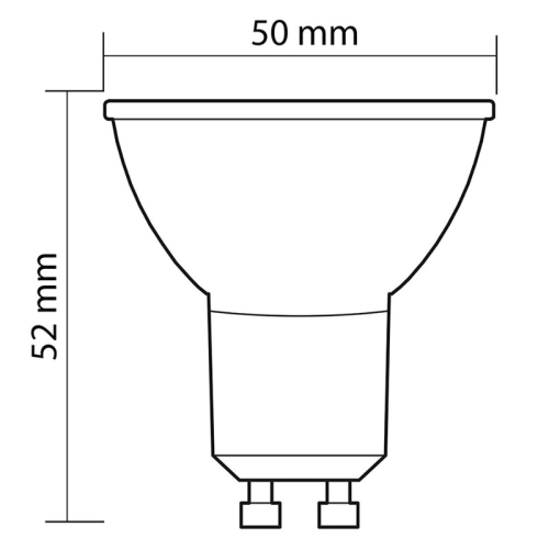 LED žárovka GU10 McLED 3W (25W) teplá bílá (2700K), reflektor 38° ML-312.169.87.0 (obrázek 5)