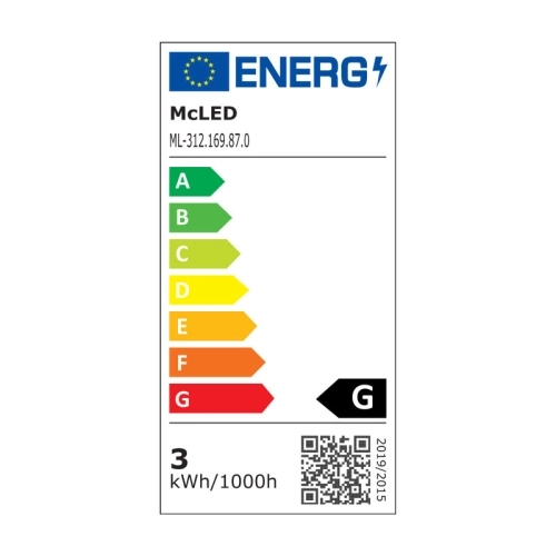 LED žárovka GU10 McLED 3W (25W) teplá bílá (2700K), reflektor 38° ML-312.169.87.0 (obrázek 4)