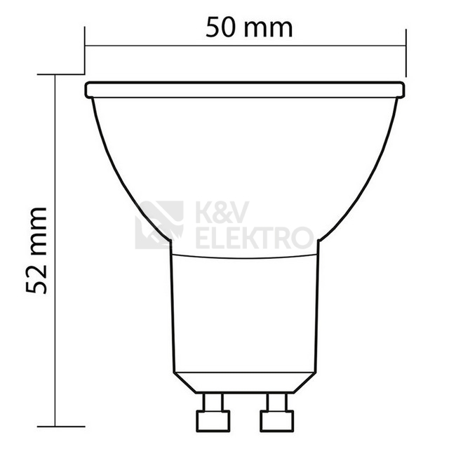 Obrázek produktu LED žárovka GU10 McLED 3W (25W) teplá bílá (2700K), reflektor 38° ML-312.169.87.0 3