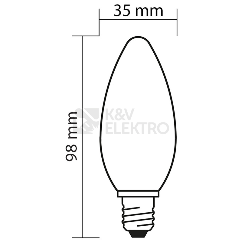 Obrázek produktu LED žárovka E14 McLED 2,2W (25W) teplá bílá (2700K) svíčka ML-323.031.87.0 4