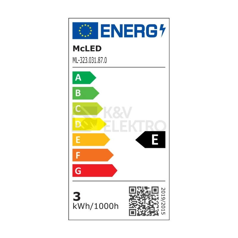 Obrázek produktu LED žárovka E14 McLED 2,2W (25W) teplá bílá (2700K) svíčka ML-323.031.87.0 5