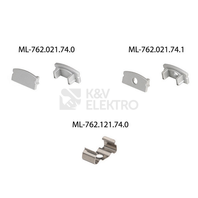 Obrázek produktu Přisazený hliníkový profil McLED PH2 17x8mm včetně mléčného difuzoru 1m ML-761.021.74.1 2
