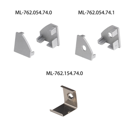 Rohový hliníkový profil McLED RT2 18x18mm včetně mléčného difuzoru 1m ML-761.054.74.1