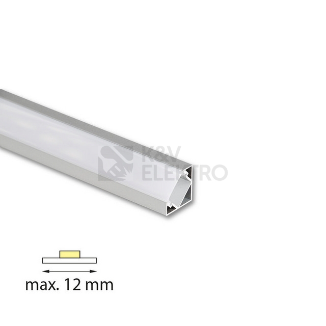 Obrázek produktu Rohový hliníkový profil McLED RT2 18x18mm včetně mléčného difuzoru 1m ML-761.054.74.1 1