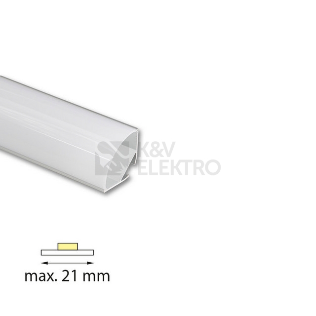Obrázek produktu Rohový hliníkový profil McLED RL2 30x30mm včetně mléčného difuzoru 2m ML-761.057.74.2 1