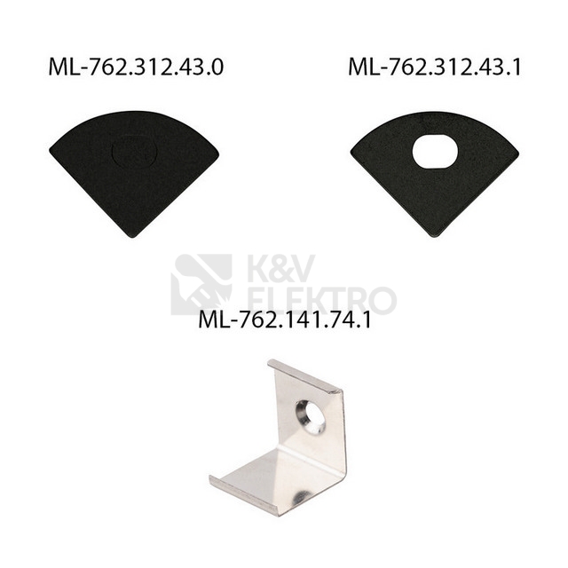 Obrázek produktu Rohový hliníkový profil černý McLED RS2 16x16mm s černým diruzorem 1m ML-761.312.43.1 2