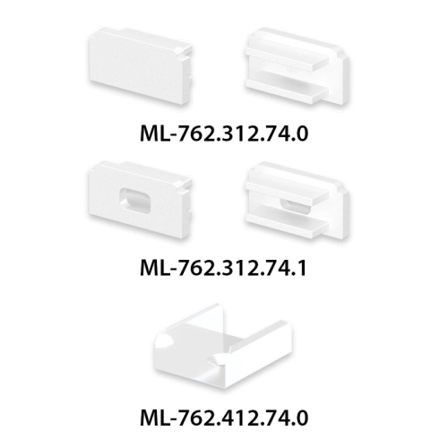 Přisazený hliníkový profil bílý PG2 16x8mm s mléčným difuzorem 1m McLED ML-761.312.74.1 (obrázek 5)