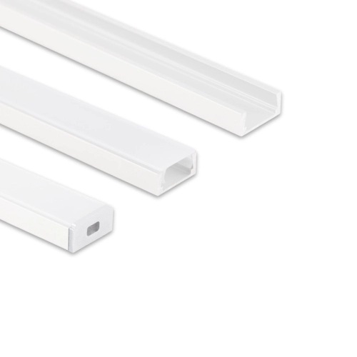 Přisazený hliníkový profil bílý PG2 16x8mm s mléčným difuzorem 2m McLED ML-761.312.74.2