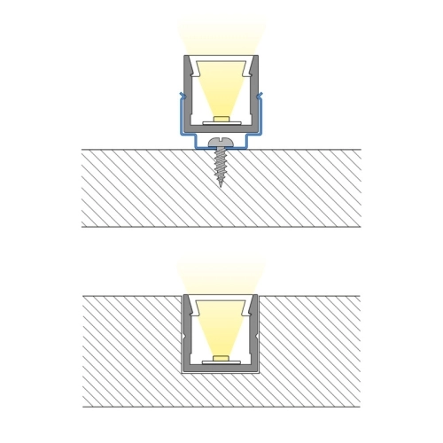 Přisazený hliníkový profil bílý McLED PW 11x11mm včetně mléčného difuzoru 2m ML-761.314.74.2 (obrázek 4)