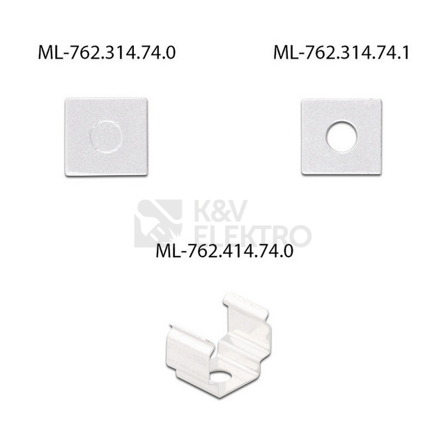 Obrázek produktu Přisazený hliníkový profil bílý McLED PW 11x11mm včetně mléčného difuzoru 2m ML-761.314.74.2 2