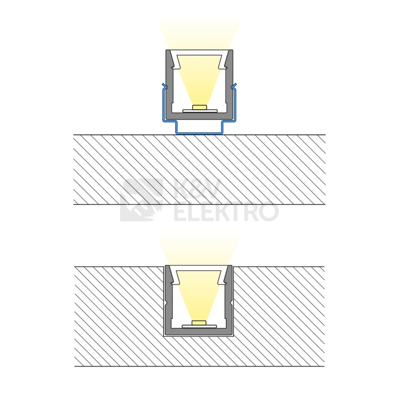 Obrázek produktu Přisazený hliníkový profil bílý McLED PW 11x11mm včetně mléčného difuzoru 2m ML-761.314.74.2 4