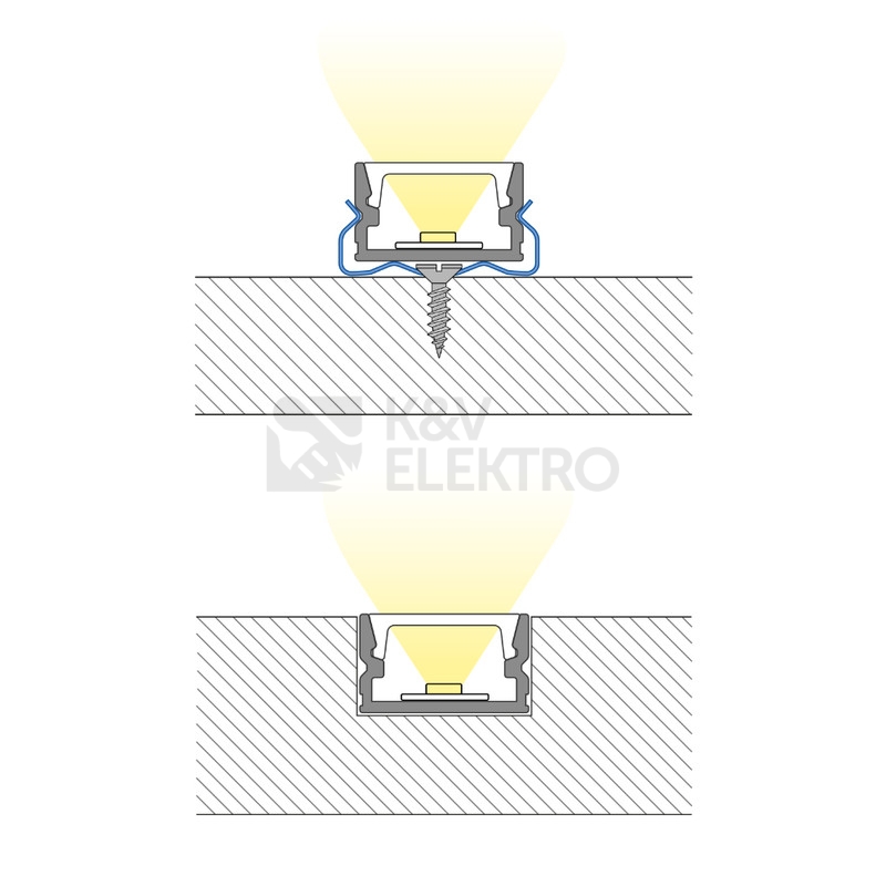Obrázek produktu Přisazený hliníkový profil černý McLED PM 12x7mm včetně černého difuzoru 2m ML-761.315.74.2 4