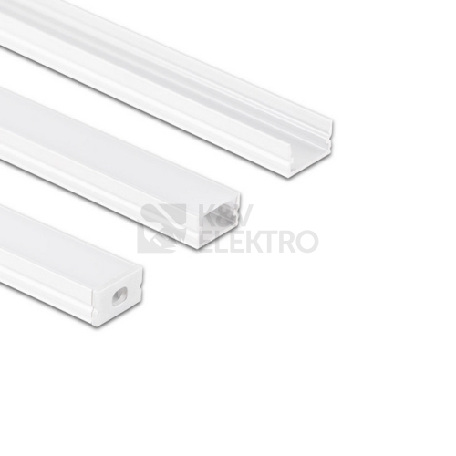 Přisazený hliníkový profil bílý McLED PM 12x7mm včetně mléčného difuzoru 2m ML-761.316.74.2