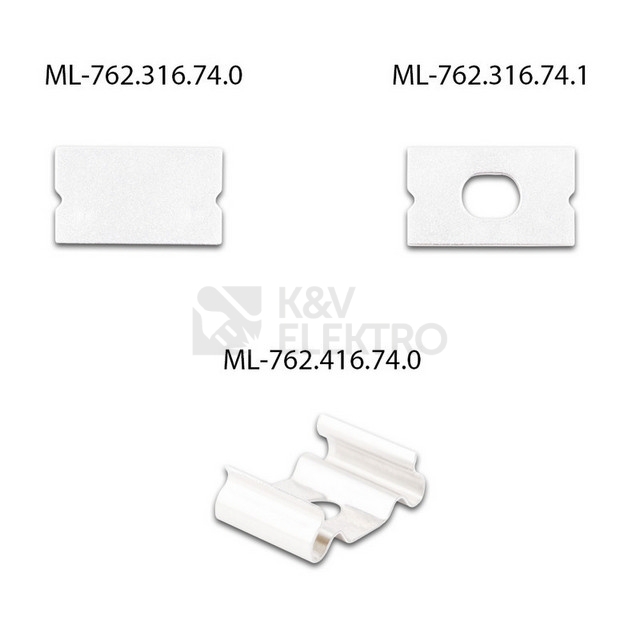 Obrázek produktu Přisazený hliníkový profil bílý McLED PM 12x7mm včetně mléčného difuzoru 2m ML-761.316.74.2 2