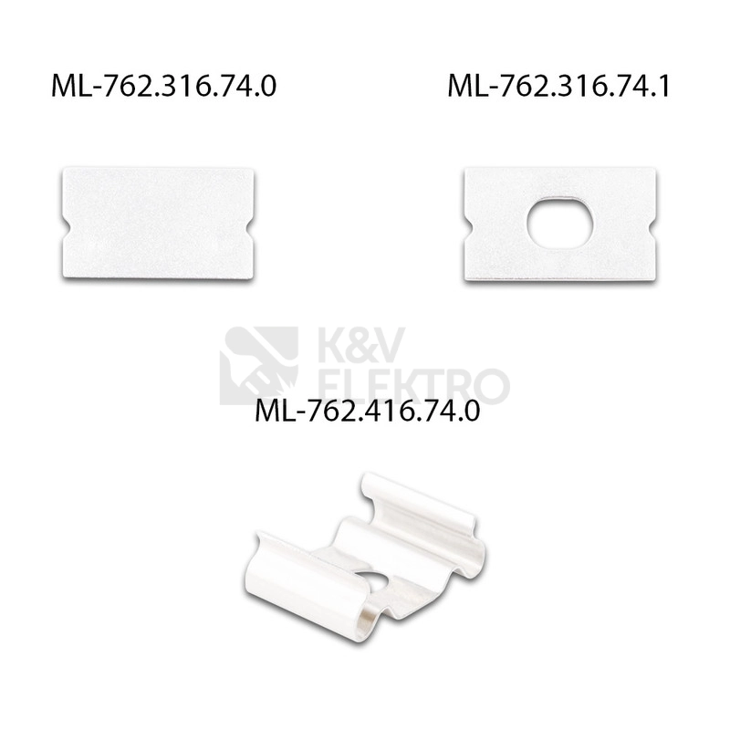 Obrázek produktu Přisazený hliníkový profil bílý McLED PM 12x7mm včetně mléčného difuzoru 2m ML-761.316.74.2 4