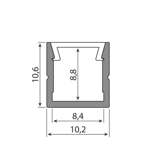 Přisazený hliníkový profil černý McLED PW 11x11mm včetně černého difuzoru 1m ML-761.329.74.1 (obrázek 5)