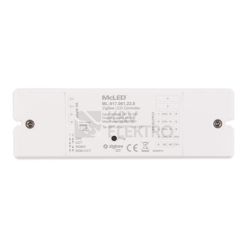 Obrázek produktu ZigBee přijímač pro ovladače CCT RGB RGBW RGB+CCT McLED ML-917.061.22.0 0